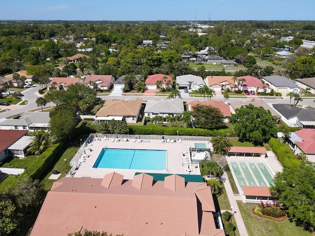 bird's eye view featuring a residential view