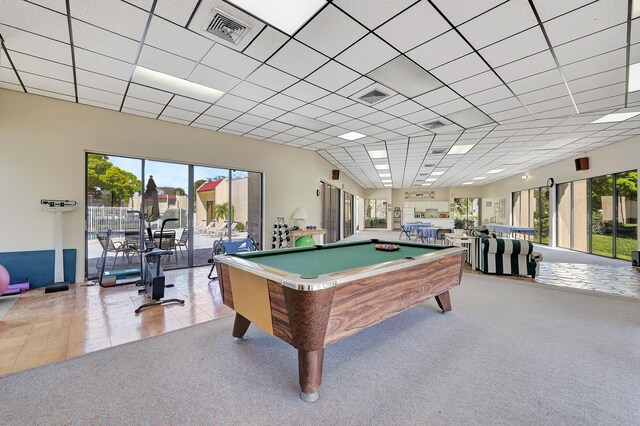 2050 Oleander Blvd Unit 1106, Fort Pierce, FL 34950 - game room with billiards and carpet flooring
