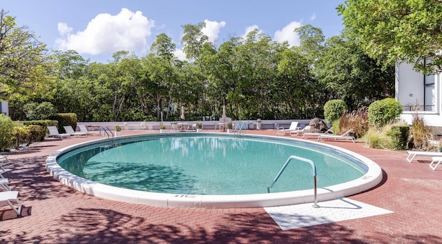 view of pool featuring a patio area