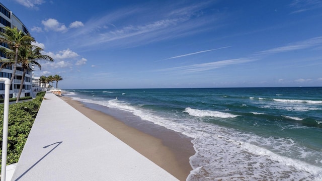 water view featuring a beach view