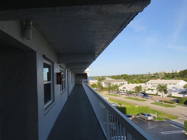 balcony with a residential view