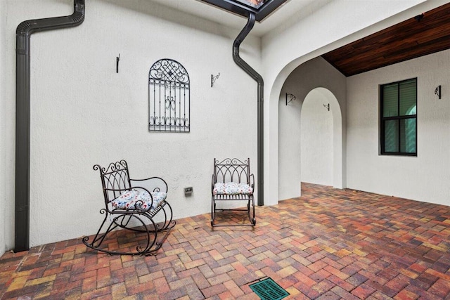 view of patio / terrace featuring visible vents