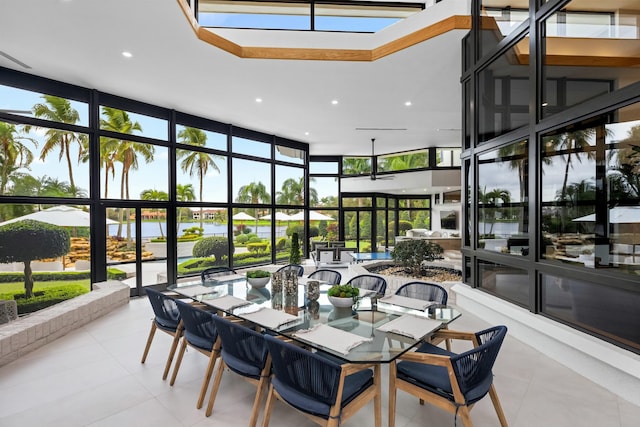 sunroom featuring a wealth of natural light