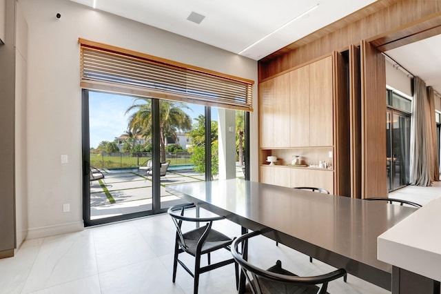 dining area with baseboards