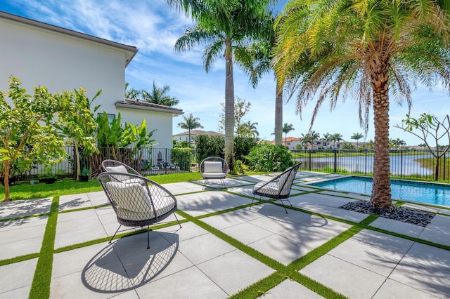 view of pool with a fenced in pool, a patio area, and a fenced backyard