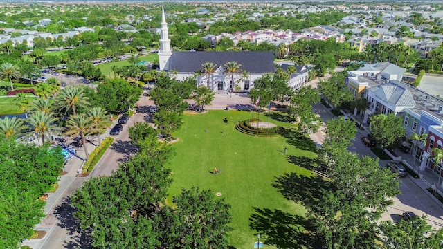 aerial view with a residential view