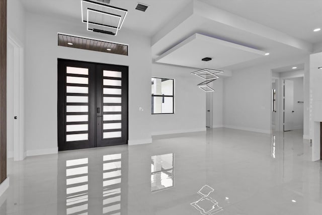 entryway with french doors