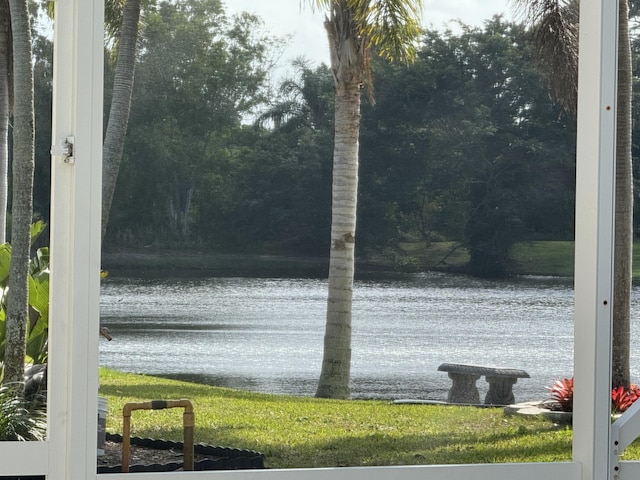 view of water feature