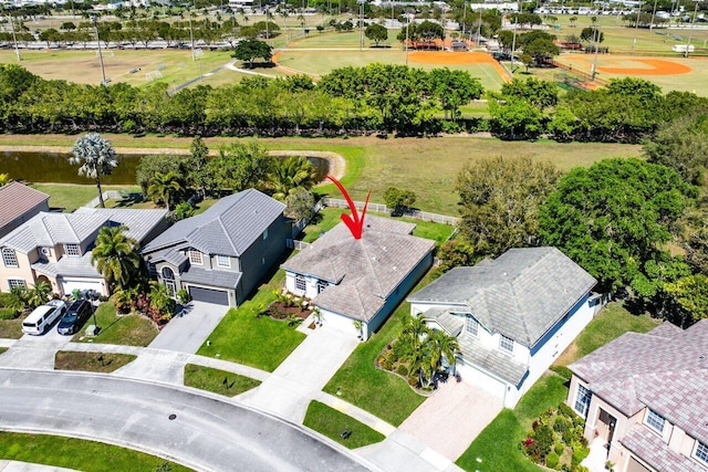 bird's eye view featuring a residential view