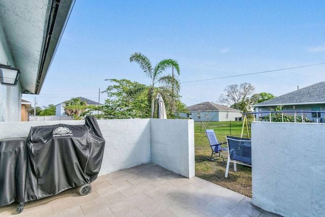 view of patio / terrace featuring area for grilling