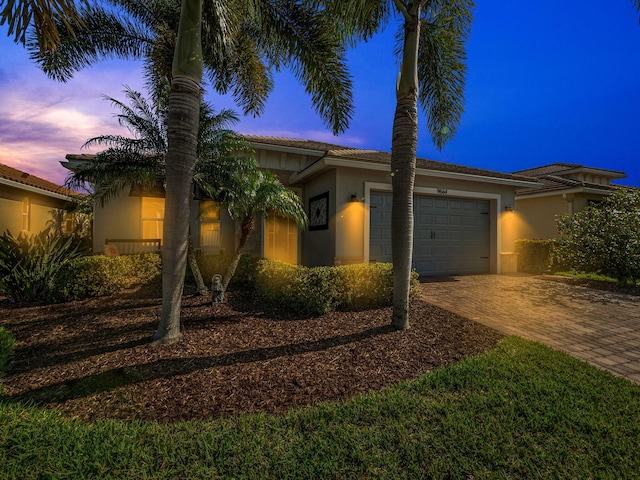 view of front of home featuring a garage