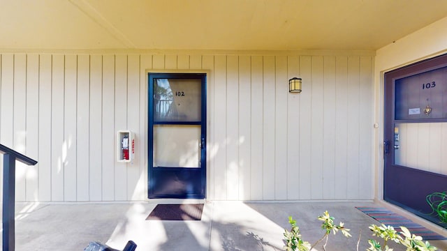 view of doorway to property