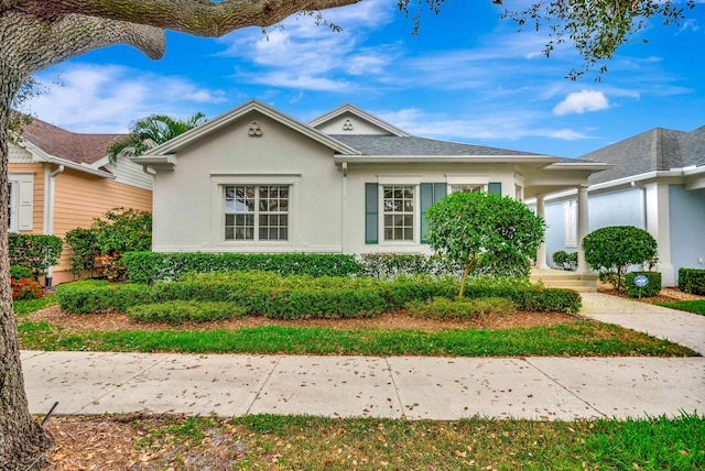 view of front of property featuring stucco siding