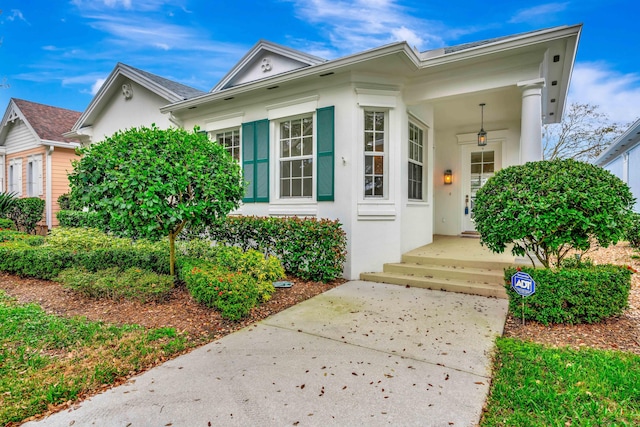 view of front of property with stucco siding