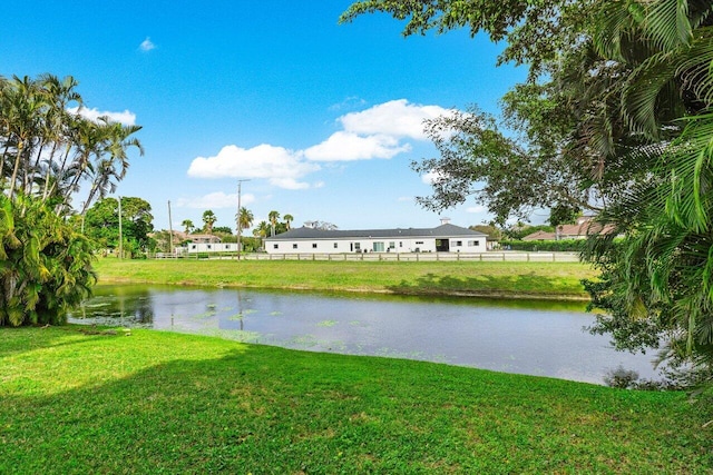 water view with fence