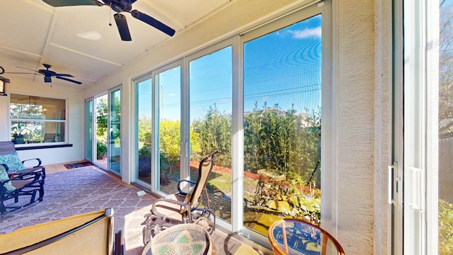 view of sunroom