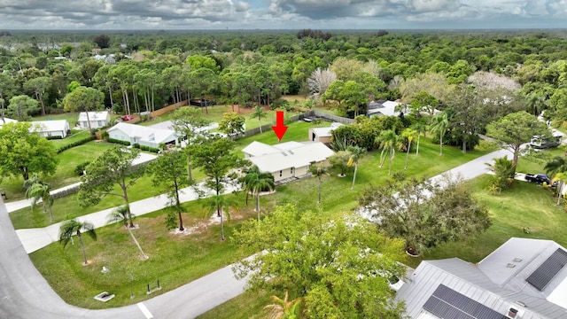 2103 SE Meadowbrook Rd, Stuart, FL 34997 - aerial view featuring a wooded view