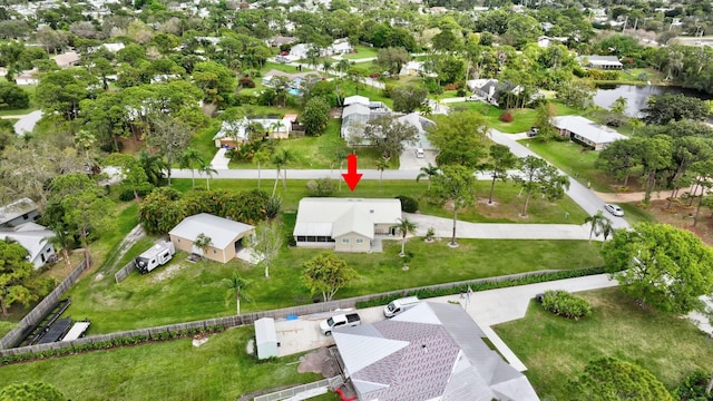 2103 SE Meadowbrook Rd, Stuart, FL 34997 - drone / aerial view with a water view and a residential view