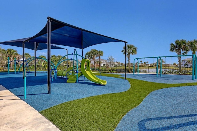view of community jungle gym