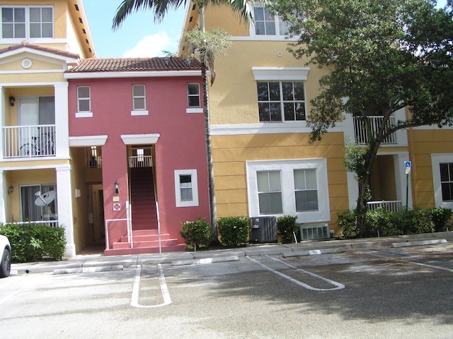 view of property featuring central air condition unit