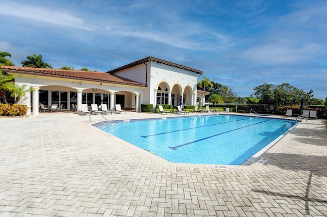 pool featuring a patio