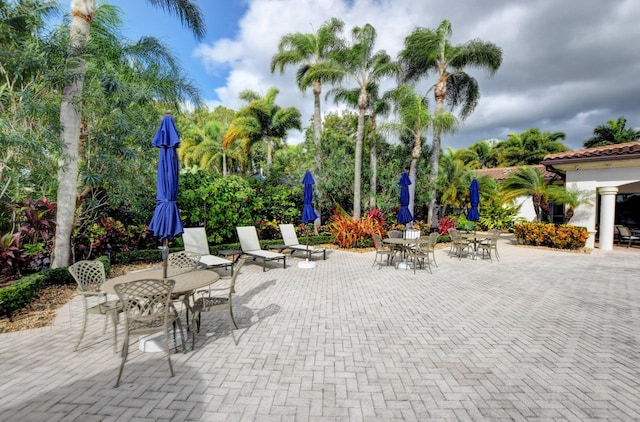 view of patio / terrace featuring outdoor dining area