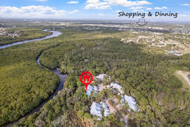 1820 SE Hideaway Cir Unit 1820, Port Saint Lucie, FL 34952 - aerial view with a water view and a view of trees