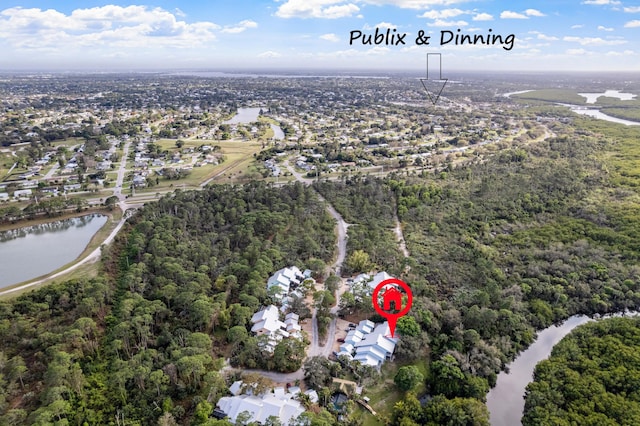 1820 SE Hideaway Cir Unit 1820, Port Saint Lucie, FL 34952 - birds eye view of property with a water view