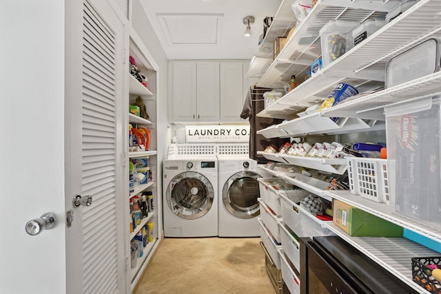 laundry area featuring laundry area and washing machine and dryer