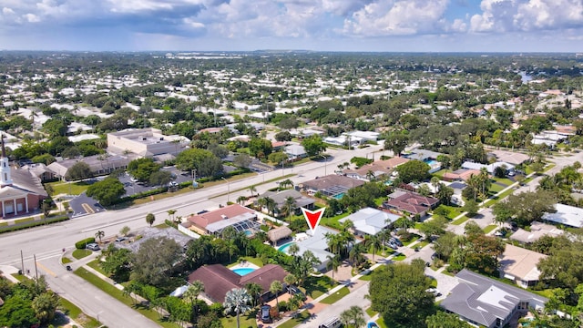 drone / aerial view featuring a residential view