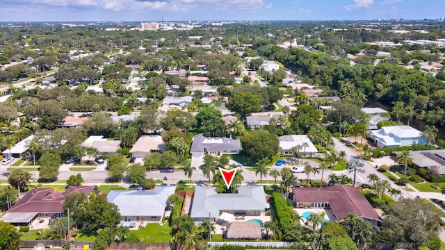 birds eye view of property featuring a residential view