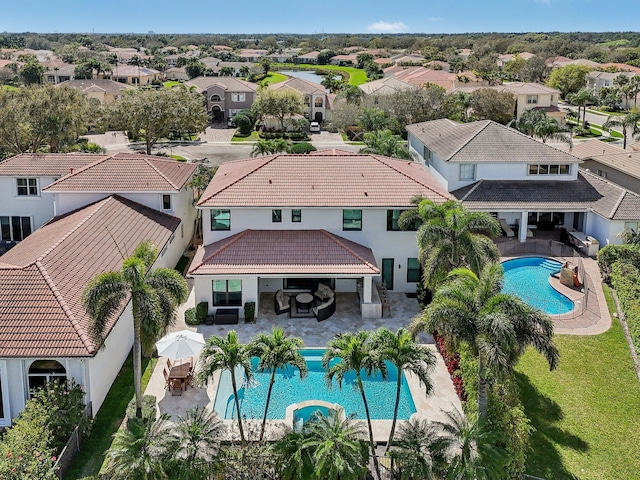 birds eye view of property featuring a residential view