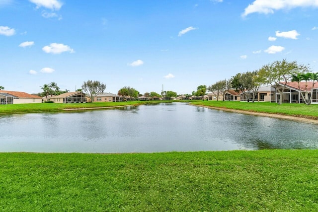 property view of water with a residential view
