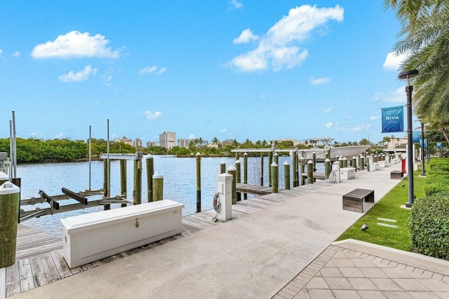 1180 N Federal Hwy Unit 1409, Fort Lauderdale, FL 33304 - dock area with boat lift and a water view