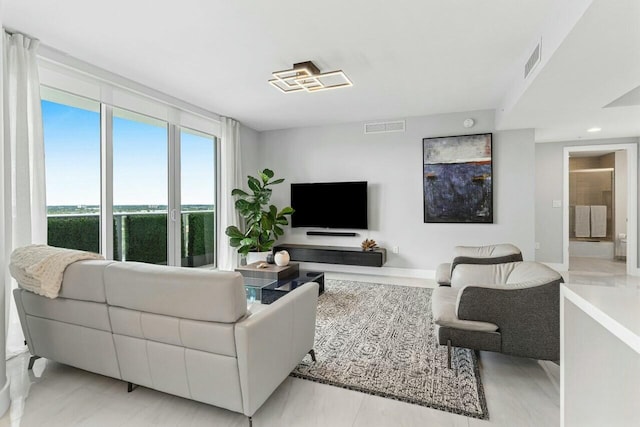 1180 N Federal Hwy Unit 1409, Fort Lauderdale, FL 33304 - living area with visible vents and recessed lighting