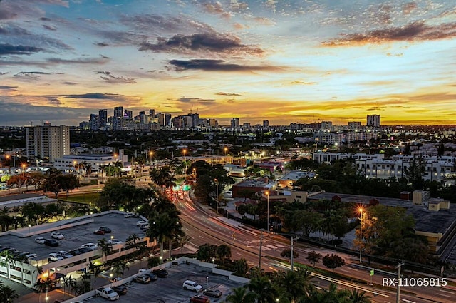 1180 N Federal Hwy Unit 1409, Fort Lauderdale, FL 33304 - aerial view at dusk with a view of city