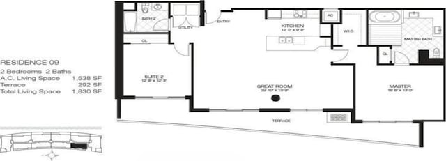 1180 N Federal Hwy Unit 1409, Fort Lauderdale, FL 33304 - plan