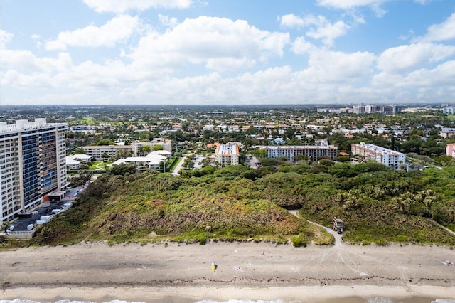 aerial view with a city view