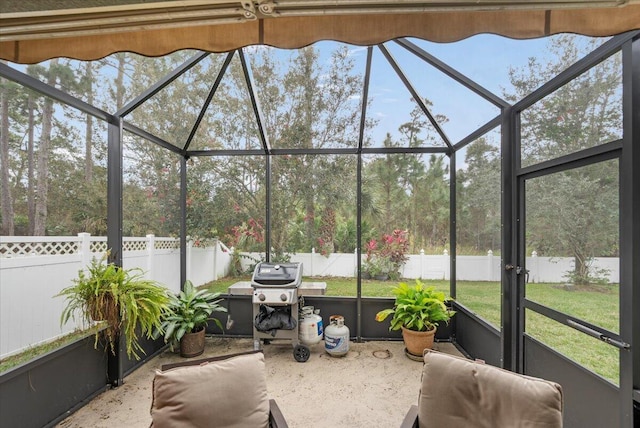 sunroom featuring a wealth of natural light