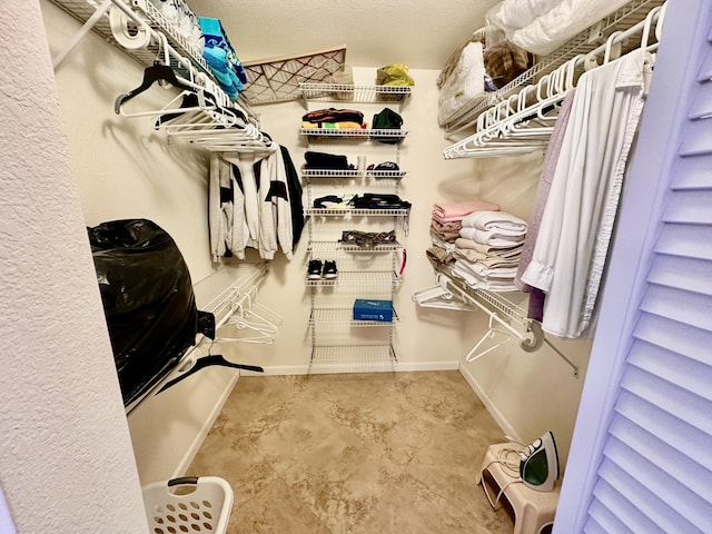 view of walk in closet