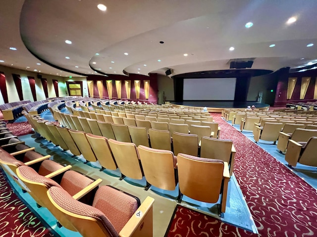 cinema with recessed lighting