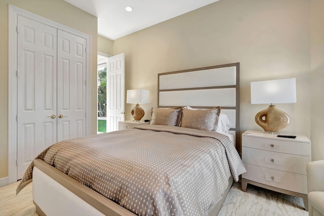 bedroom featuring a closet