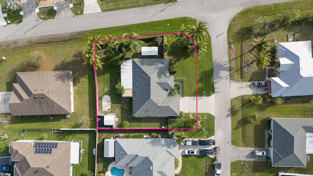 birds eye view of property featuring a residential view