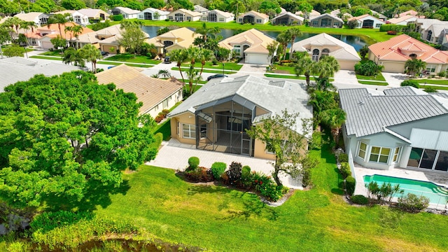birds eye view of property featuring a residential view