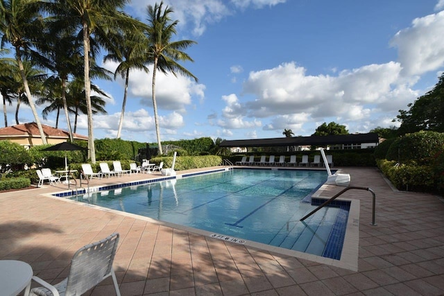 pool featuring a patio