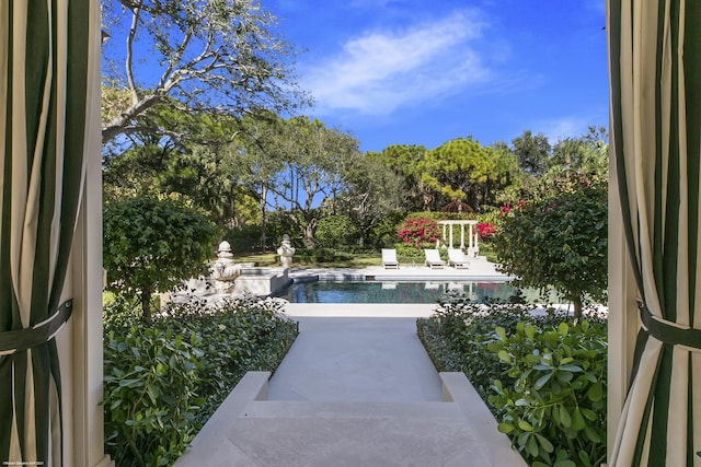 view of patio featuring an outdoor pool