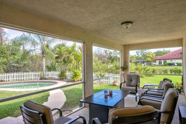 view of sunroom / solarium