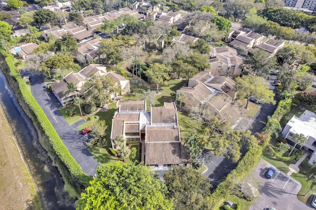 aerial view with a residential view