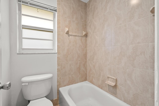 full bathroom featuring shower / bathing tub combination and toilet