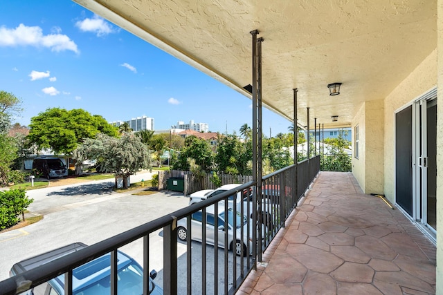 balcony featuring a view of city